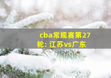 cba常规赛第27轮: 江苏vs广东